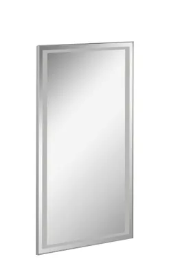 Immagine prodotto di FACKELMANN Specchio LED FRAMELIGHT 40 / Specchio da parete con LED a tutto tondo / Dimensioni (L x A x P): circa 40 x 70 x 3 cm / Colore della luce: bianco luce diurna / Potenza: 11,3 watt / LED sostituibili