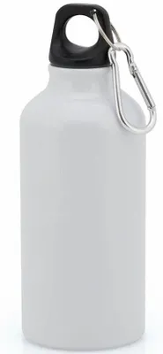 Produktbild von Aluminium Wasser-/Getrankeflasche - Schraubverschluss - weis - 400 ml - Bidon