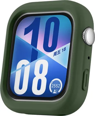 Immagine prodotto di Custodia protettiva in silicone per Huawei Watch Fit 4 Custodia a mezza copertura verde scuro