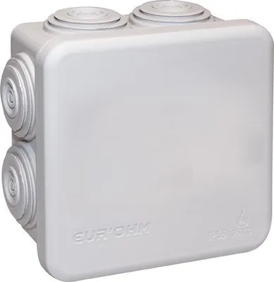 Image de Boîte de dérivation 80x80x45 Sum'ohm étanche 7 entrées Gris IP55/IK07 - EUROHM - 50003