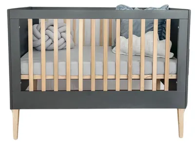 Image de Lit Ila Beechwood 120x60 cm grey - Lit écologique, réglable en hauteur et facile à assembler