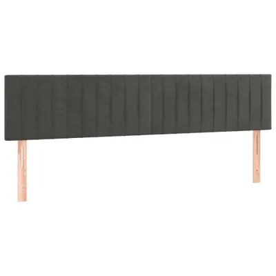 Produktbild von vidaXL Kopfteile Dunkelgrau 200x5x78/88 cm Samt