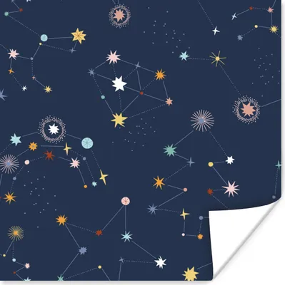 Produktbild von MuchoWow® Poster Sterne - Weltraum - Kind 30x30 cm - Wandposter - Printing