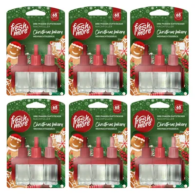 Produktbild von Fresh & More Nachfüllflakons 6x 20ml - Kompatibel mit 3Volution, Christmas Bakery