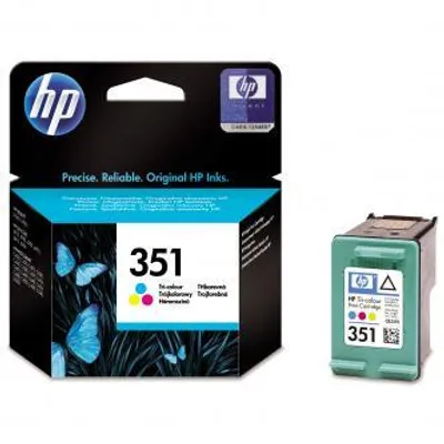 Obrázek produktu pro HP 351 Tříbarevná originální inkoustová kazeta, Azurová, Purpurová, Žlutá, Inkoust na bázi barvy, 1 kusů, 170 str.
