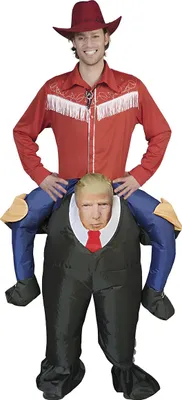 Immagine prodotto di Costume da presidente americano gonfiabile nero-rosso - taglia unica