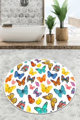 Produktbild von Mijolnir, Butterfly- CHL4629, Bunt, Badematten, 700 gr/m², 100% POLYESTER