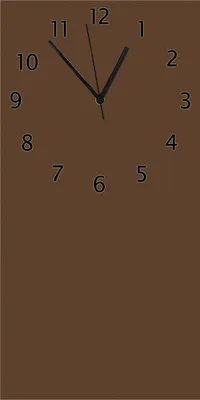 Produktbild von Wallario Design Wanduhr Braun aus Echtglas, Größe 30 x 60 cm