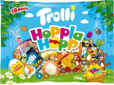 Produktbild von Trolli Hoppla Hopp, Weiche Süßigkeiten, 360 g, Fruits, Mehrfarbig, 1405 kJ, 330 kcal