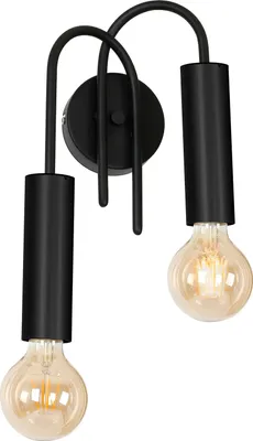 Immagine prodotto di Applique Loppe nero opaco 2xE27x15W in metallo, dimensioni: 35x20x12 cm, IP20, Luminex