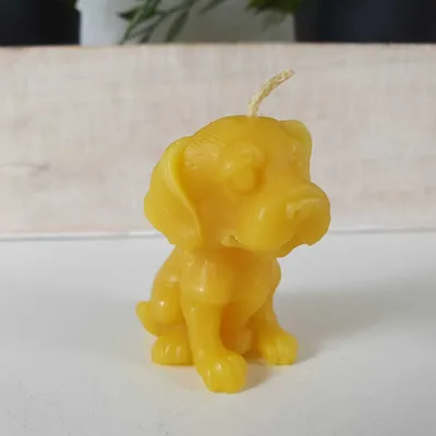 Obrázok produktu pre Včelí vosk sviečka Psy sviečka 4,5 cm
