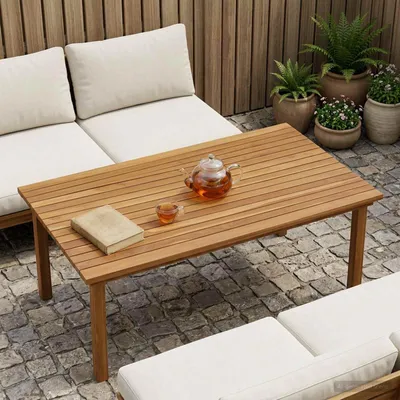 Image de Maison Exclusive - Table, plateau de 110 x 55 x 3,5 cm, forme rectangulaire, en bois d'acacia massif