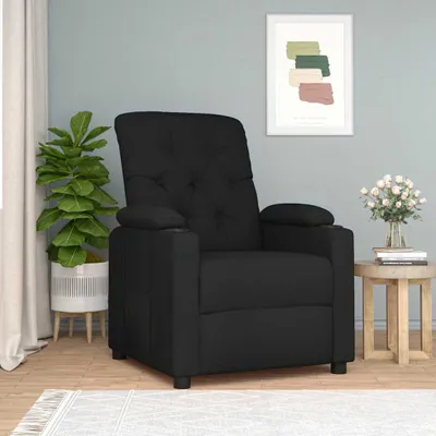 Immagine prodotto di vidaXL Poltrona relax in tessuto nero