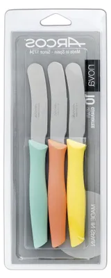 Produktbild von Set von 3 Buttermessern - Edelstahl NITRUM 70 mm - Griff in verschiedenen Farben