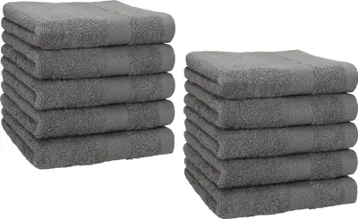Produktbild von Betz Premium Seiftücher Set 10-teilig – 10× Seiftuch 30×30 cm, 100% Baumwolle 470 g/m², weich & saugstark, ® Farbe anthrazit