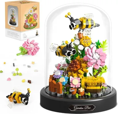 Produktbild von Blumen Bausteine Set Blumenstrauß Sets Klemmbausteine Sonnenblume Blumenstrauß