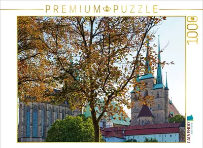 Produktbild von CALVENDO Puzzle Erfurt im Herbst | 1000 Teile Lege-Größe 64x48cm Foto-Puzzle für glückliche Stunden