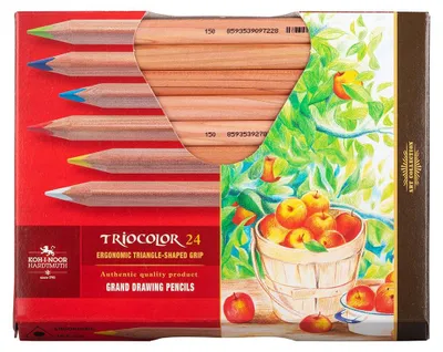 Immagine prodotto di KOH-I-NOOR Matite colorate triangolari 3154 Triocolor naturale spesso 24 pezzi