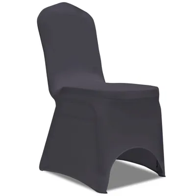 Image de vidaXL Housse de chaise en stretch 6 pièces anthracite