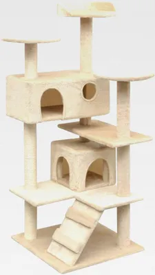 Produktbild von Katzen-Kratzbaum Sisal 125 cm Beige Katzenmöbel für kleine und große Katzen