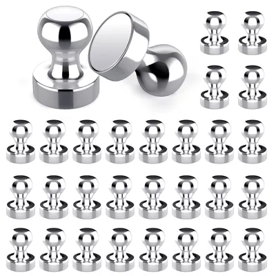 Image de Aimants en néodyme pour tableaux magnétiques, lot de 30 aimants puissants, petits aimants 12 x 16 mm, mini-aimants pour tableaux d'affichage, réfrigérateur, tableau blanc, cartes postales, format A4, photos
