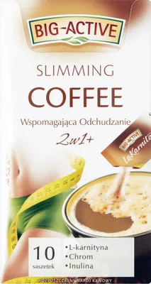 Produktbild von Big-Active La Karnita Schlankheitskaffee 2W1+ Instant-Kaffeegetränk 120 g (10 X 12 g)