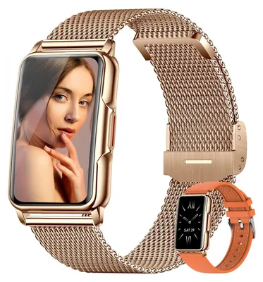 Produktbild von Damen-Smartwatch 1,47 Zoll mit IP67, wasserdicht, mit zwei Wochen Standby, SpO2, 24 Trainingsmodi, Schlafüberwachung, Musiksteuerung, Android iOS