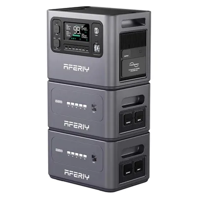 Produktbild von AFERIY Solargenerator Set 6144Wh/2800W, LiFePO4, 1.5h Schnellladung, USV
