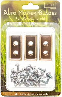 Obrázok produktu pre Worx Landroid Titanium 30 ks nožov pre robotické kosačky. A00013