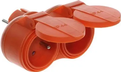 Obrázek produktu pro Rozbočovací zásuvka venkovní 2x2P+Z, 16A 250V Plastrol R-2710P, IP44