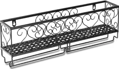 Produktbild von Metallenes Wandregal für Weine, 50 x 10 x 17 cm