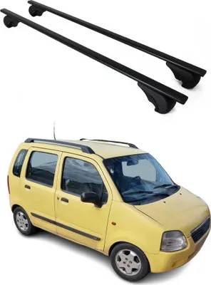 Produktbild von Dachträger Grundtäger für Suzuki Wagon R 1998-2003 75kg Metall Schwarz 2 tlg