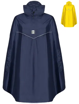 Immagine prodotto di Omgoods - Poncho impermeabile per ciclisti - Mantello leggero, 100% impermeabile, con cappuccio