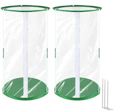 Productafbeelding van Plantenhoes winterbescherming - Overwinteringstent planten - Vorstbescherming planten - Transparant pvc - 30 x 53 cm - 2 stuks