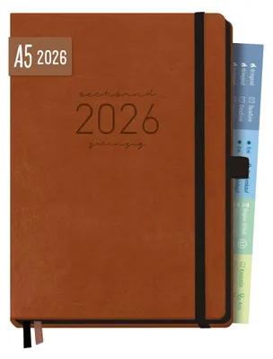 Produktbild von Chäff-Timer Deluxe 2026 / A5 / Cognac / Häfft-Verlag