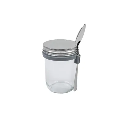 Produktbild von Food TO-GO Glas, mit Löffel, ca. 350 ml