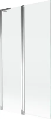 Produktbild von Mexen Mist L Badewannenabtrennung 2-flügelig 100 x 150 cm, transparent, Chrom - 8A9L-100-011-01-00