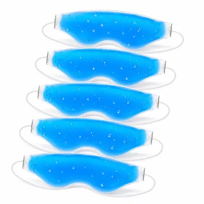 Produktbild von Gel Augenmaske Kühlend 5 Stück, Kühlmaske für Augen mit Gel, Kältekompresse gegen müde Augen und Schwellungen, Augenpflege für Zuhause Reise Büro