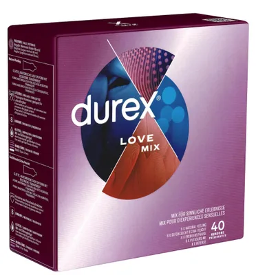 Produktbild von Durex Love Mix Kondome 40 Einheiten Rosa Rosa One Size