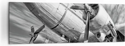 Produktbild von Bild auf Leinwand - Leinwandbild - Einteilig - Flugzeug Retro Flugzeug - 160x50cm - Wand Bild - Wanddeko - Wandbilder - Leinwanddruck - Bilder - Wanddekoration - Leinwand bilder - AB160x50-4952