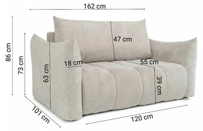 Zdjęcie produktu dla Sofa amerykanka Flo, z funkcją spania, dla dzieci, Poso, zielony (14)