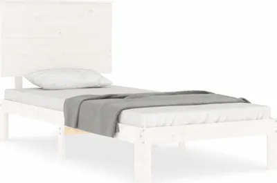 Produktbild von Massivholzbett ohne Matratze Weiß 100x200 cm Kiefernholz