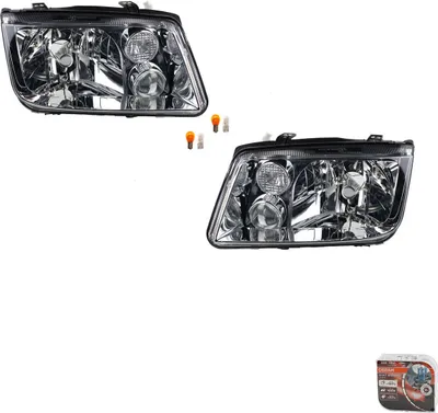 Immagine prodotto di Fari + lampade Osram Night Breaker Laser compatibili con VW Bora 1J2, dal 1998 al 2005, per lato destro e sinistro, codici: 1J5941017BD, 1J5941017AD, 1J5941017AP, 1J5941017G, 1J5941017R, 1J5941