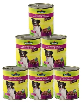 Produktbild von Dehner Lieblinge Hundefutter Senior, Lamm und Geflügel, 6 x 800 g (4.8 kg)