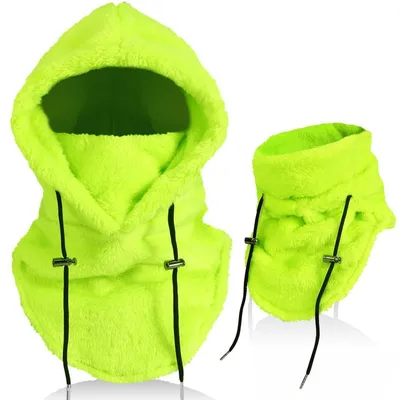 Obrázek produktu pro Termofleeceová kukla, unisex, zelená. Multifunkční, větruodolná maska na obličej s ochranou krku