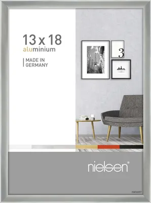 Immagine prodotto di Cornice in alluminio Nielsen, finitura argento lucido, 13x18 cm