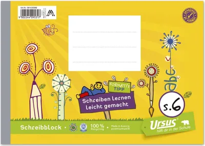 Produktbild von Formati S.6, Liniertes Papier, Gelb, 48 Blätter, A5, Papier, Recyclingpapier