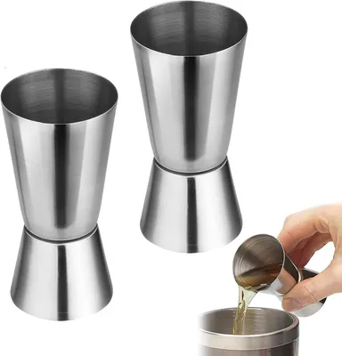 Imagen del producto de Jigger para cócteles, juego de 2 piezas, de 2 cl y 4 cl, acero inoxidable, para la cocina