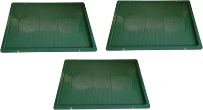 Produktbild von 3 Stück Deckel für Gemüsekiste, Eurofleischerkiste, Stapelbox E1 E2 E3 grün (3xDeckel grün)