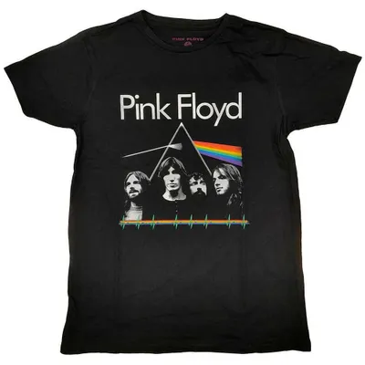 Image de T-shirt noir XL Pink Floyd Dark Side of the Moon Band & Pulse